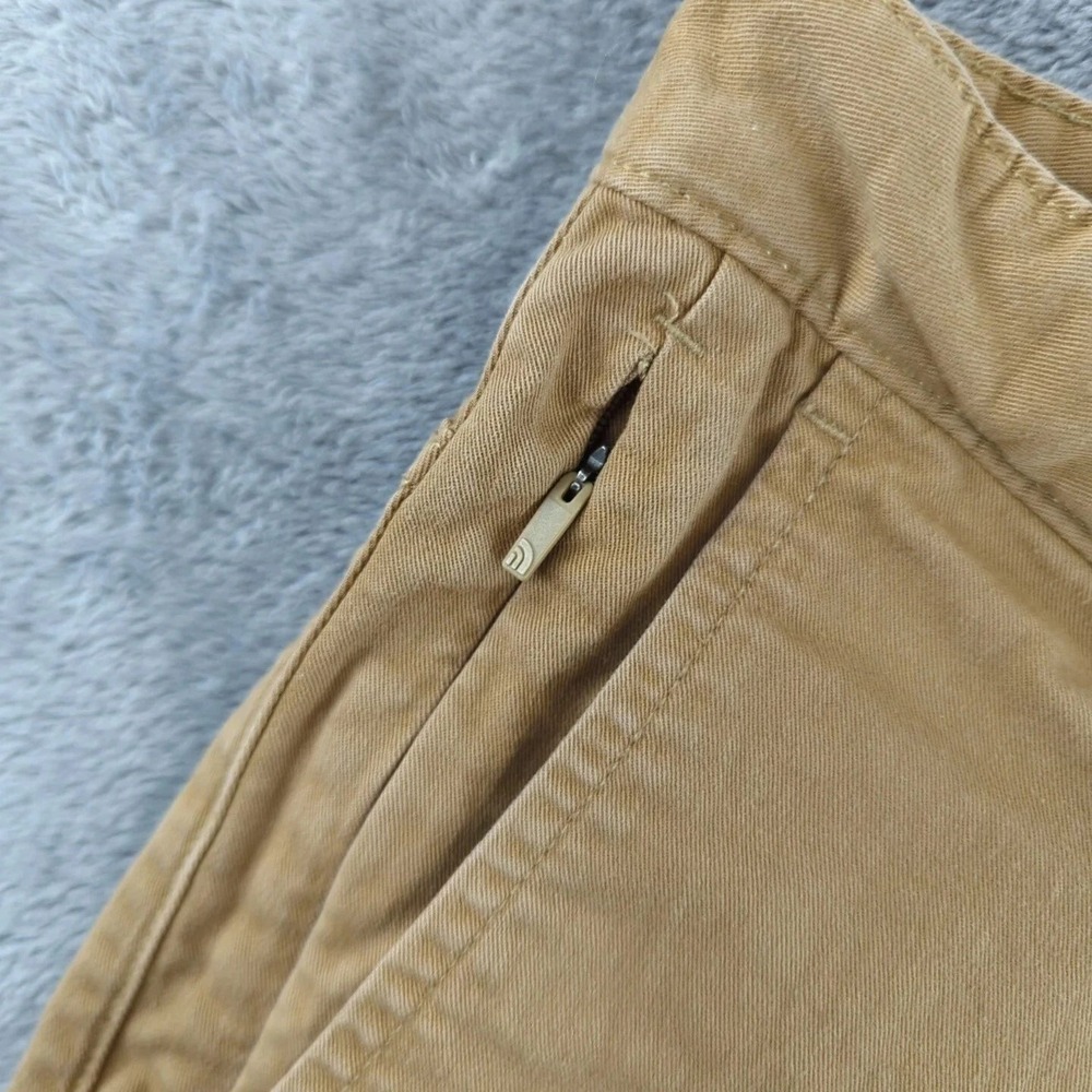The North Face Shorts Mens 32 Tan Brown Chino Flat Front Hiking Outdoor Stretch - Picture 8 of 10